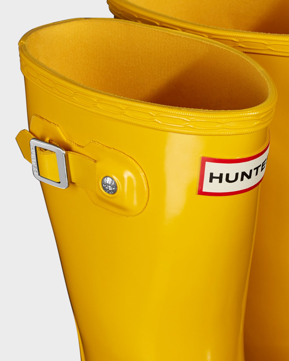 Kids Rain Boots - Hunter Original Big Gloss (72JTCIQZB) - Yellow